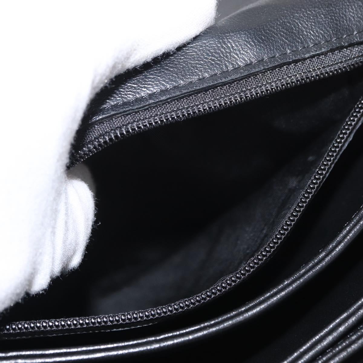 LOUIS VUITTON Opera Line Delph Shoulder Bag Leather Black M63932 LV Auth bs32024