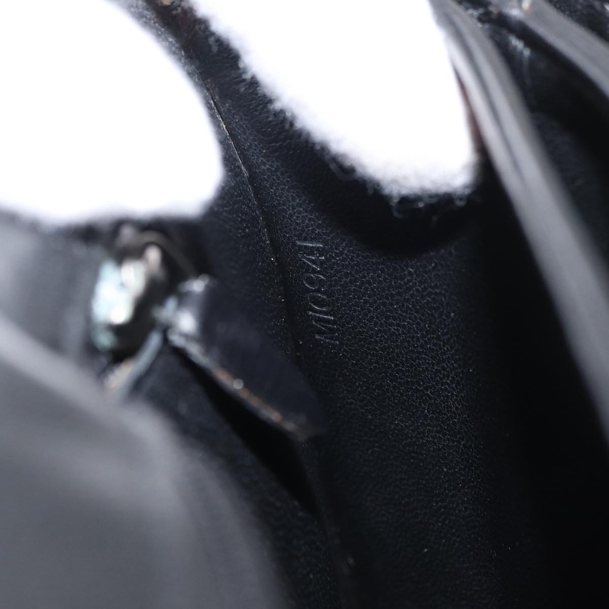 LOUIS VUITTON Opera Line Delph Shoulder Bag Leather Black M63932 LV Auth bs32024