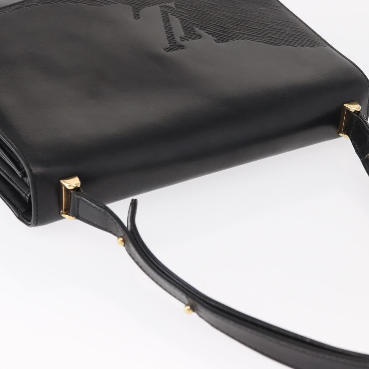LOUIS VUITTON Opera Line Delph Shoulder Bag Leather Black M63932 LV Auth bs32024