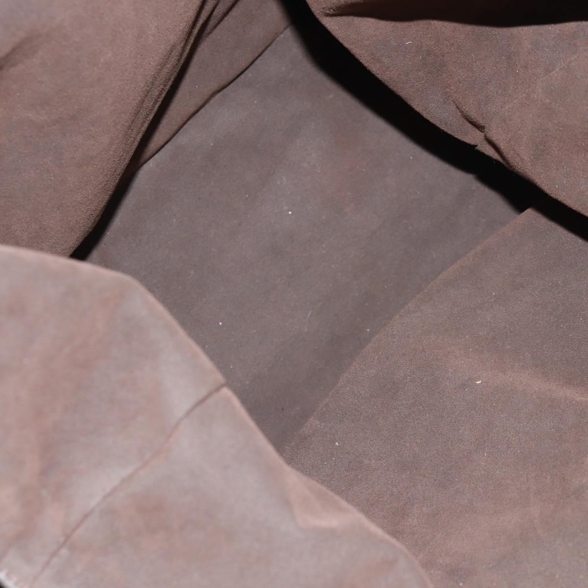 LOUIS VUITTON Mahina Surya XL Tote Bag Enamel Brown M95797 LV Auth bs32025