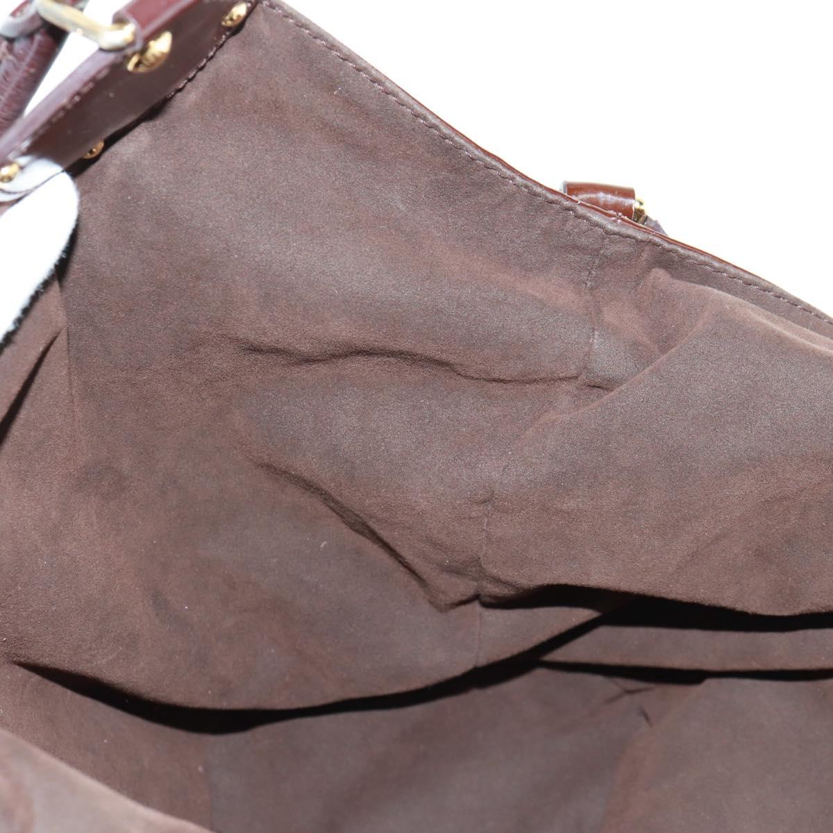 LOUIS VUITTON Mahina Surya XL Tote Bag Enamel Brown M95797 LV Auth bs32025