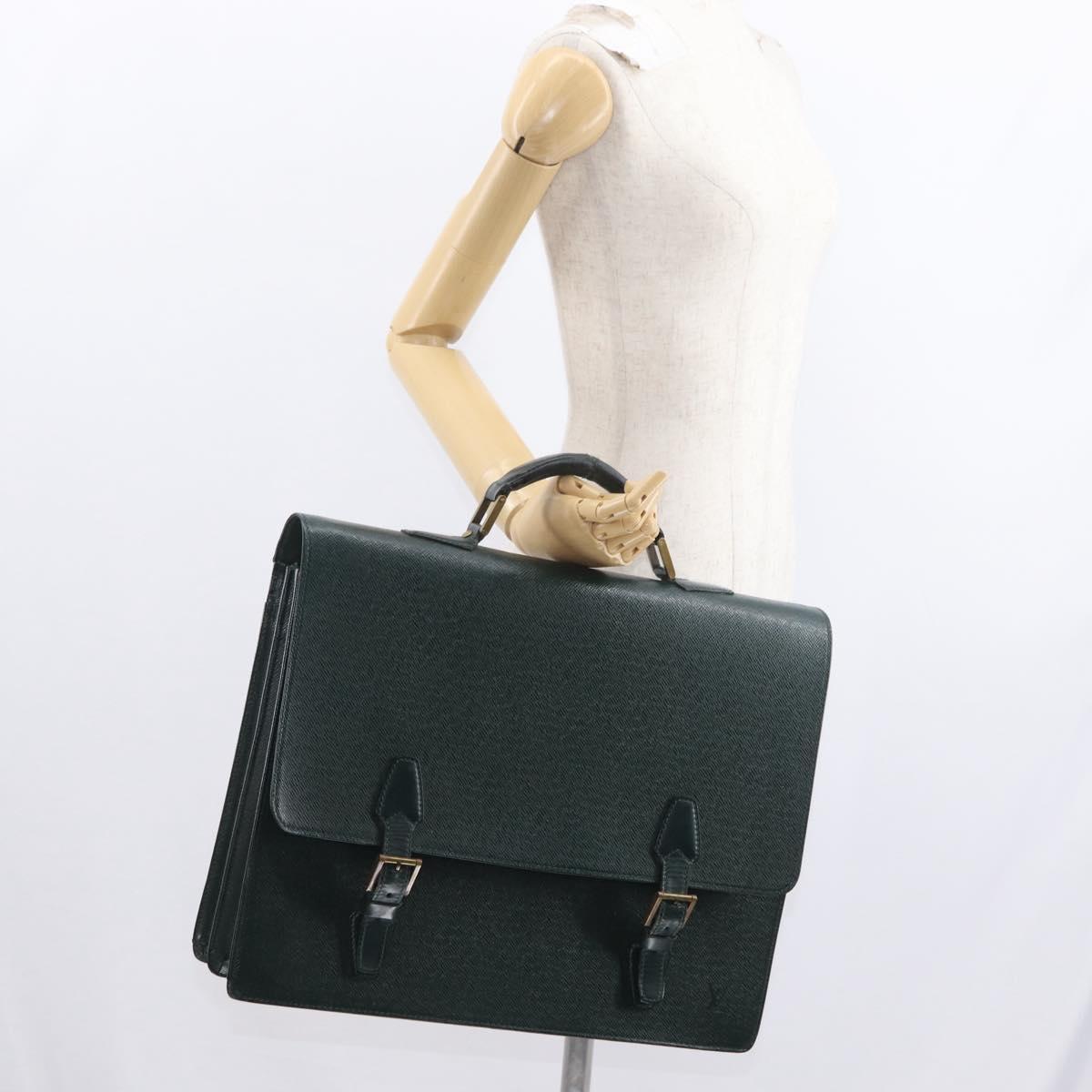 LOUIS VUITTON Taiga Tashkent Business Bag Epicea M30084 LV Auth bs32030