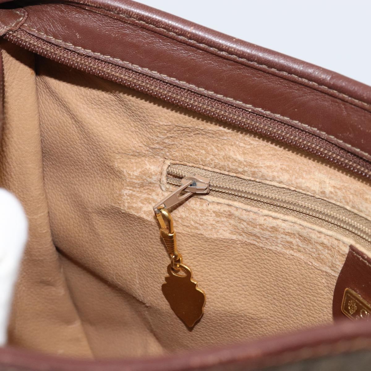 GUCCI Shoulder Bag Canvas Brown Gold 001 23 1036 Auth bs32044
