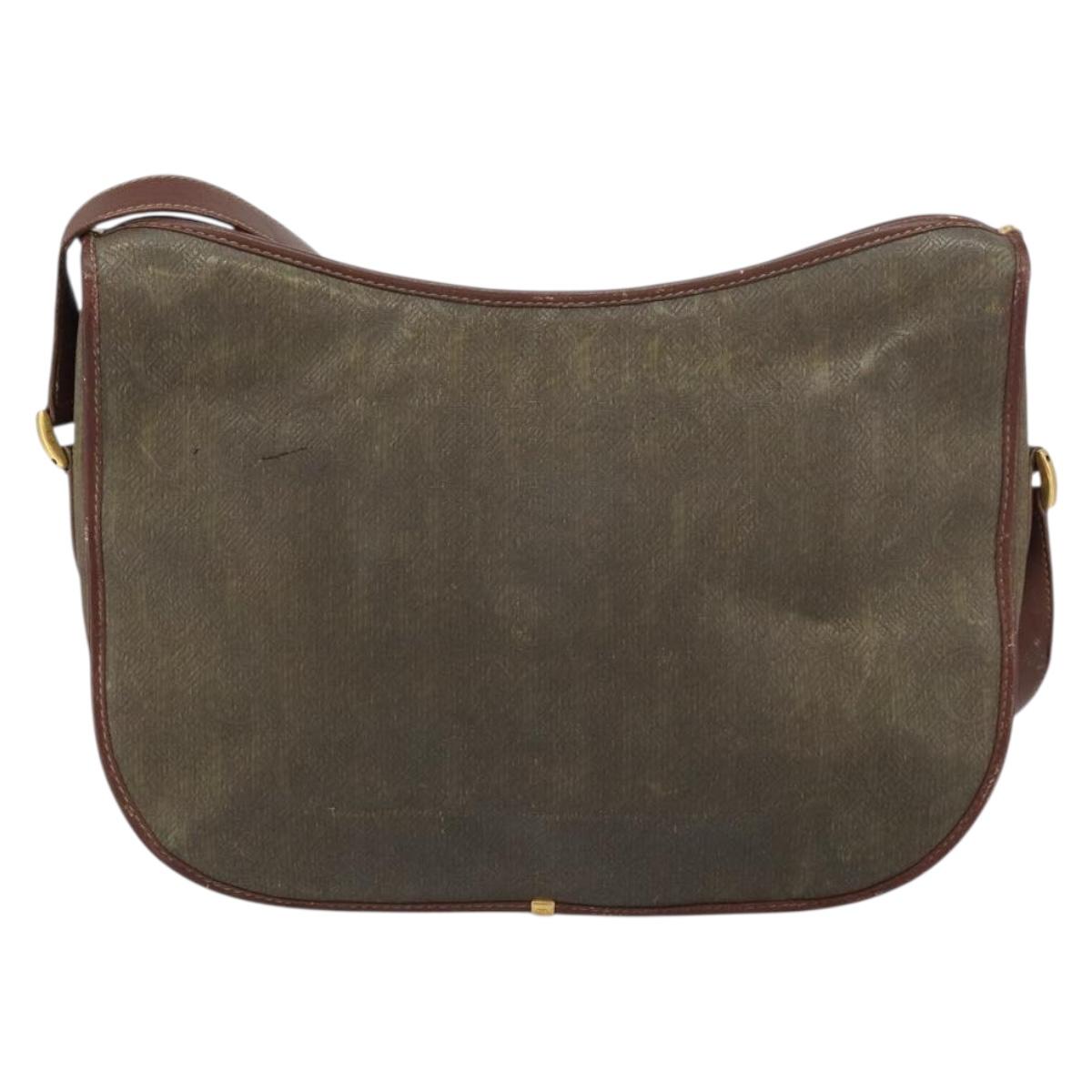 GUCCI Shoulder Bag Canvas Brown Gold 001 23 1036 Auth bs32044