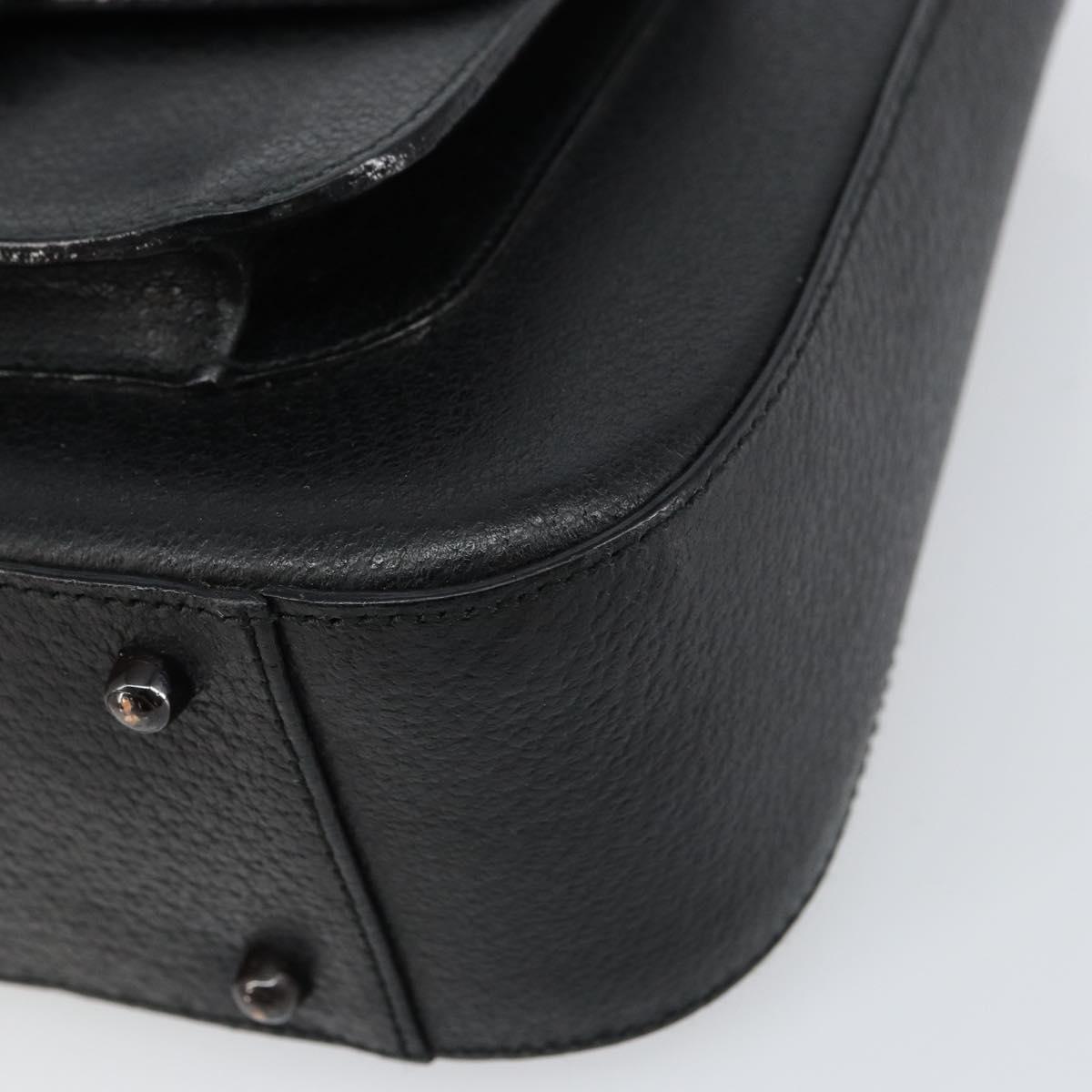 GUCCI Hand Bag Leather Black 000 2058 0308 6 Auth bs32047