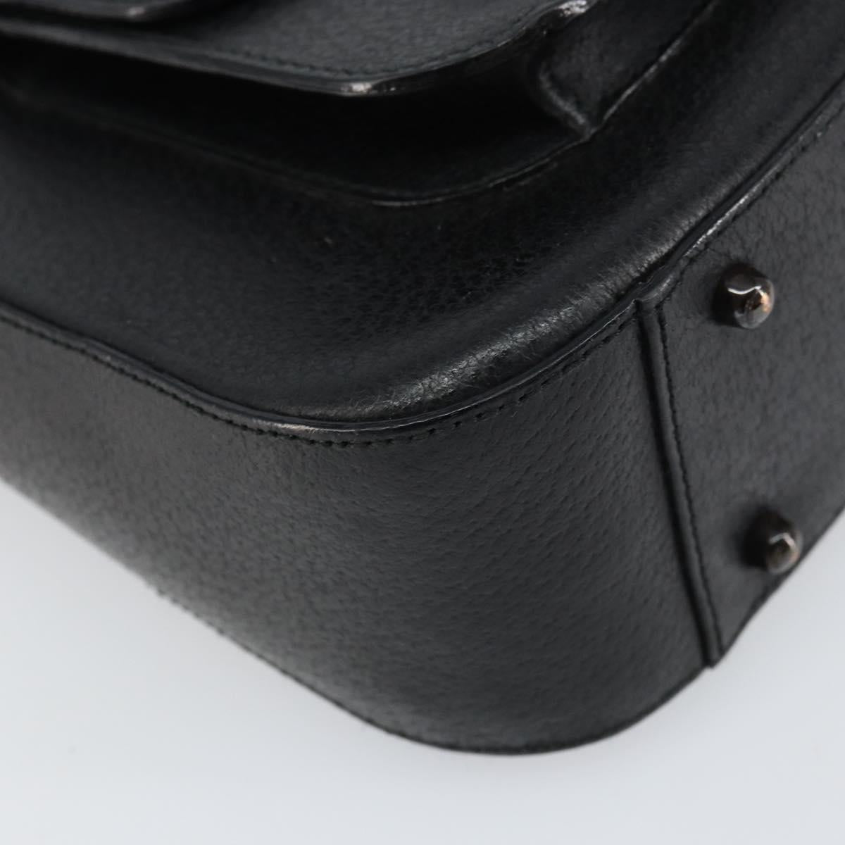 GUCCI Hand Bag Leather Black 000 2058 0308 6 Auth bs32047