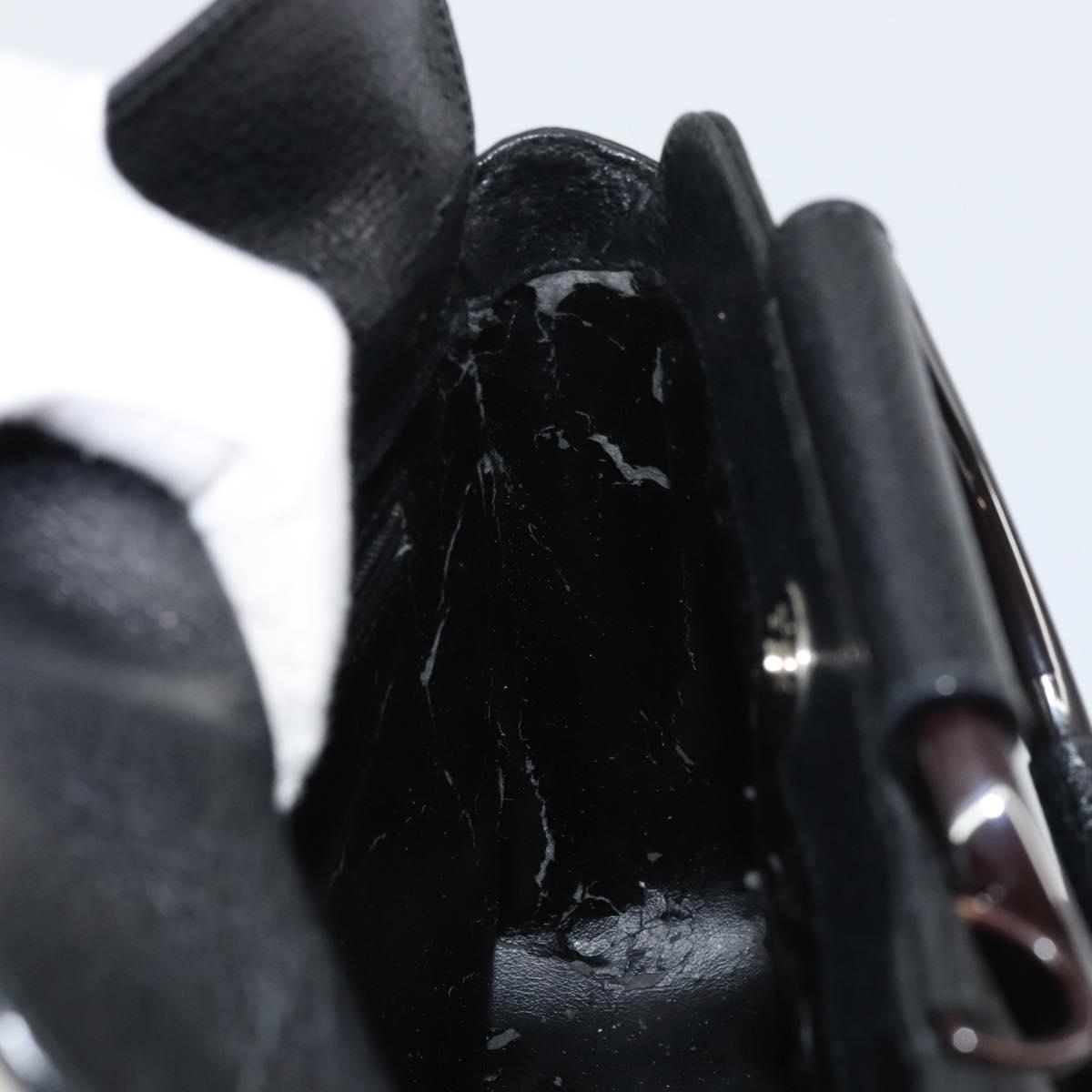 GUCCI Hand Bag Leather Black 000 2058 0308 6 Auth bs32047