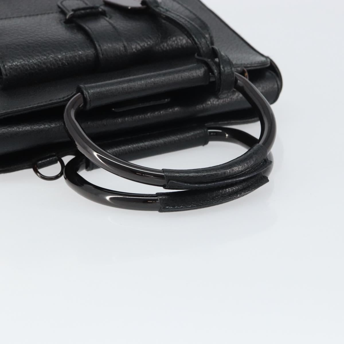 GUCCI Hand Bag Leather Black 000 2058 0308 6 Auth bs32047