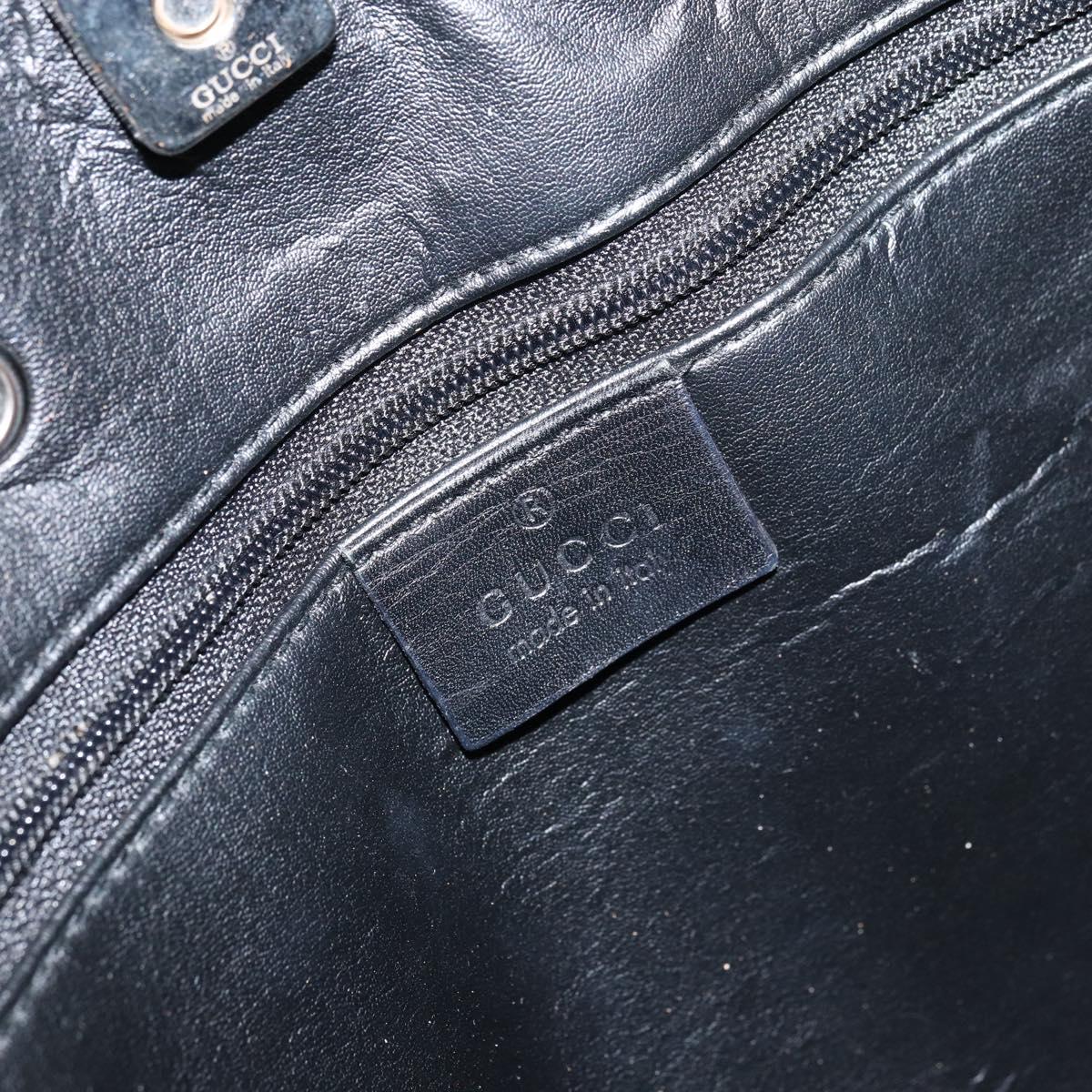 GUCCI GG Canvas Tote Bag Black Gold 002 1053 Auth bs32057