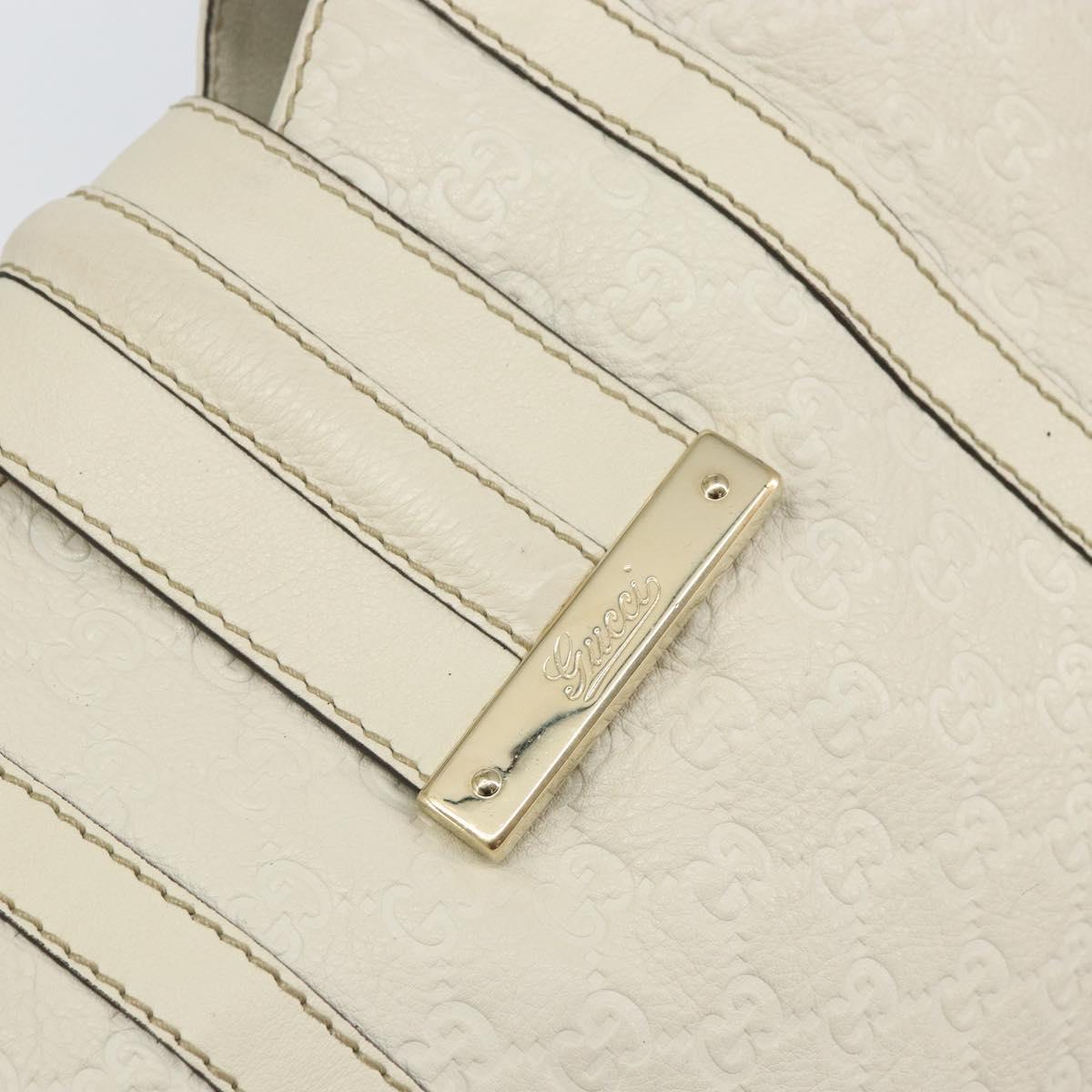 GUCCI GG Canvas Guccissima Guccissima Tote Bag Leather White Gold Auth bs32060
