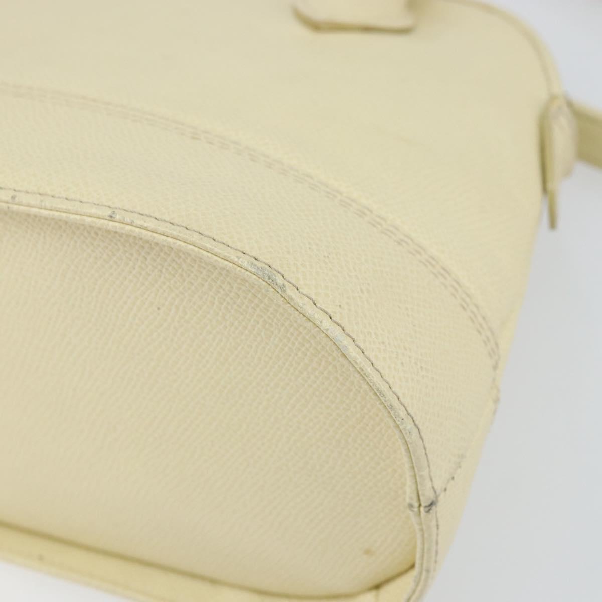 VALENTINO Hand Bag Leather 2way Beige Gold Auth bs32064
