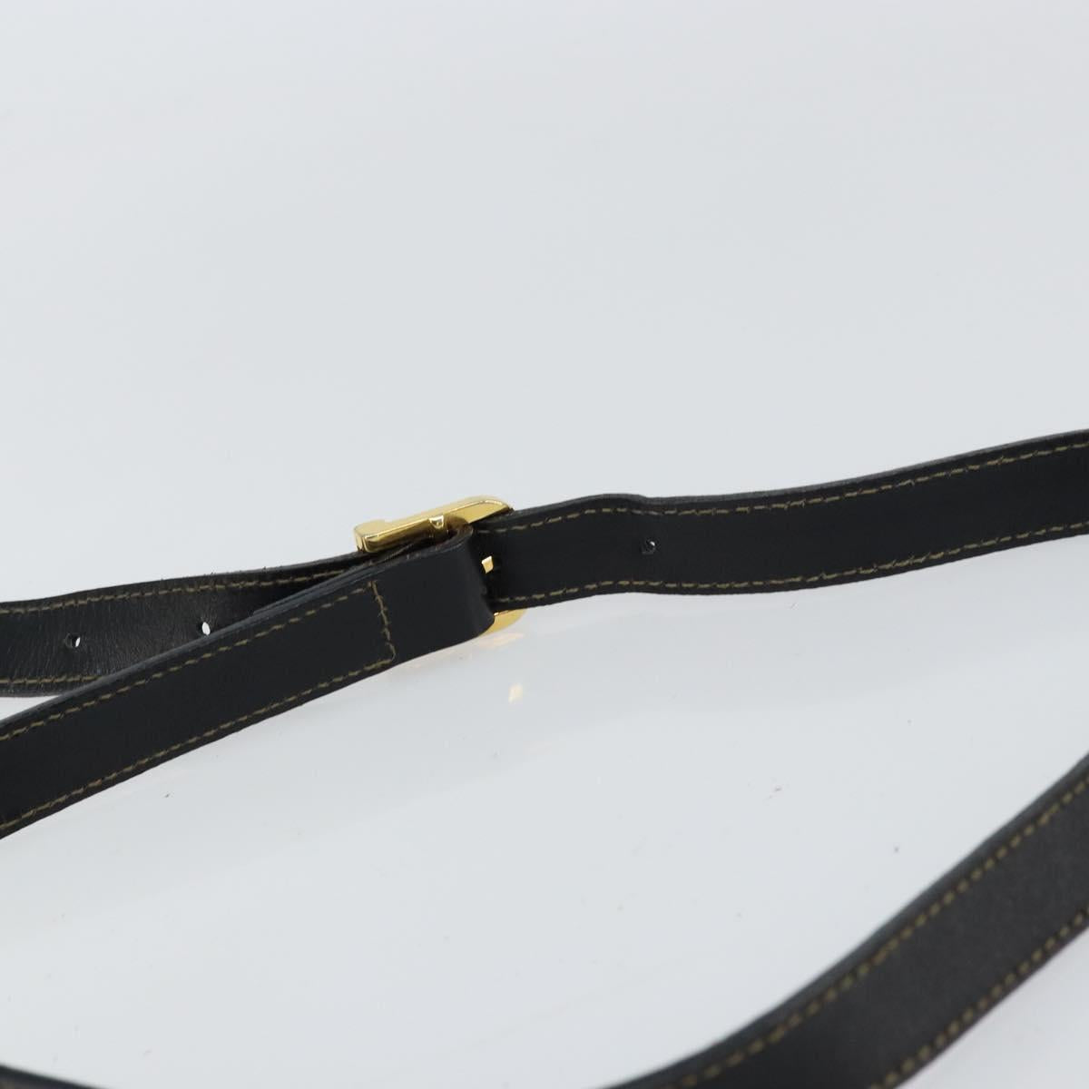 FENDI Pecan Canvas Shoulder Bag PVC Black Brown gold Auth bs32065
