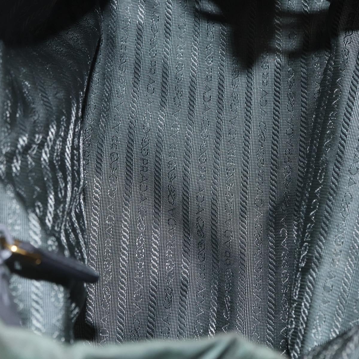 PRADA Tote Bag Nylon 2way Khaki Gold Auth bs32071