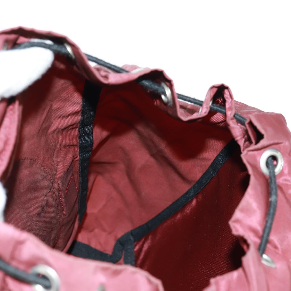 PRADA Backpack Nylon Red Silver Auth bs32073