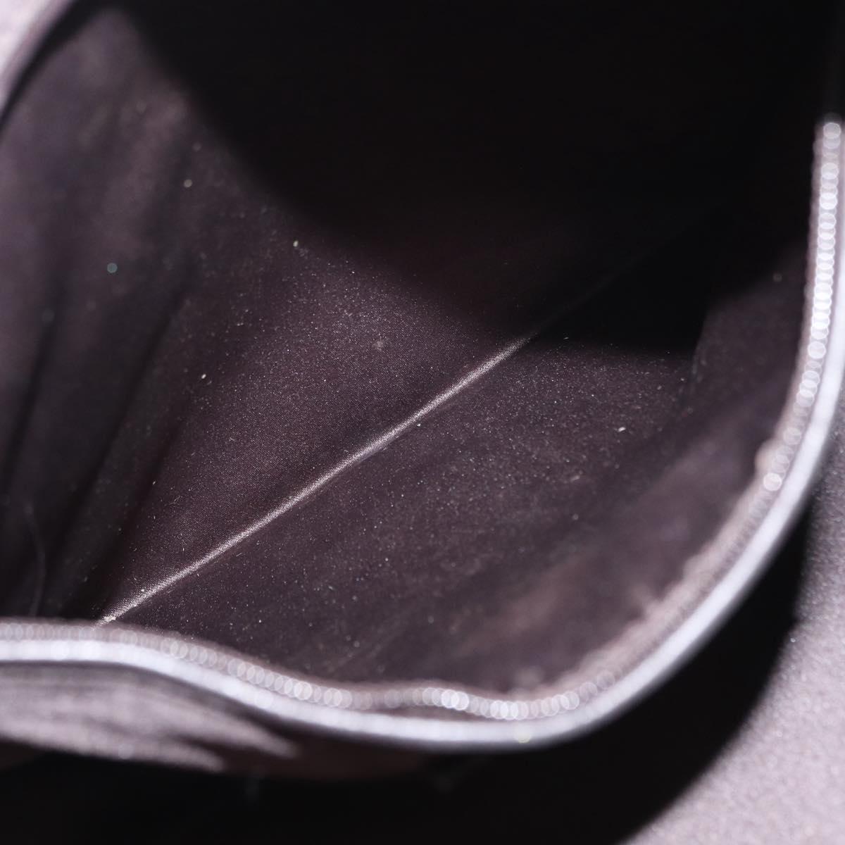 SAINT LAURENT Tote Bag Canvas Black Silver 123435 Auth bs32088