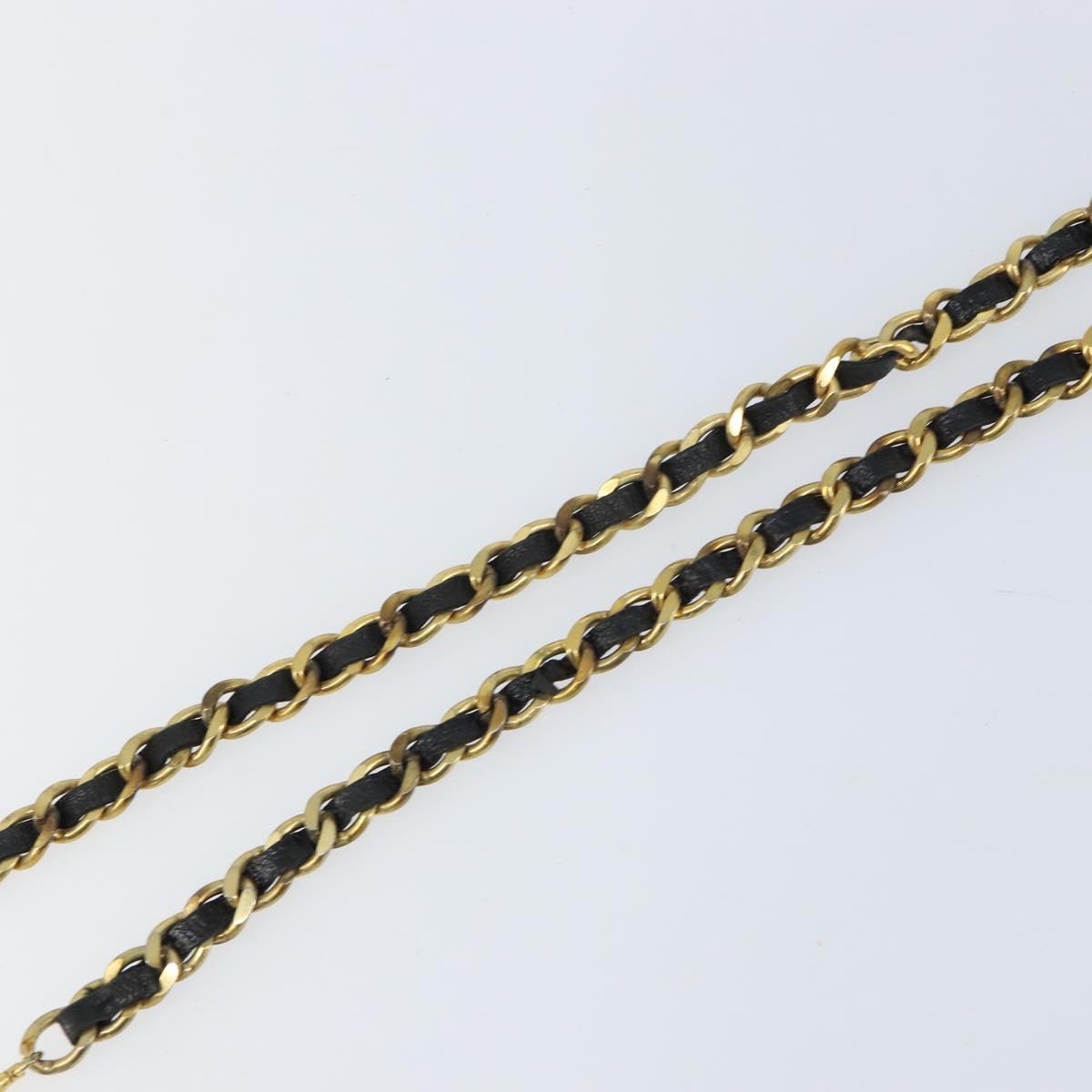 CHANEL Chain Belt metal Gold CC Auth bs32091