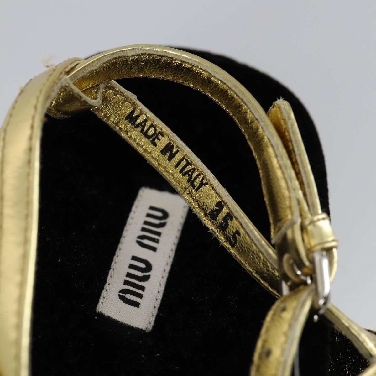 Miu Miu Sandals Leather Suede Black Auth bs32095