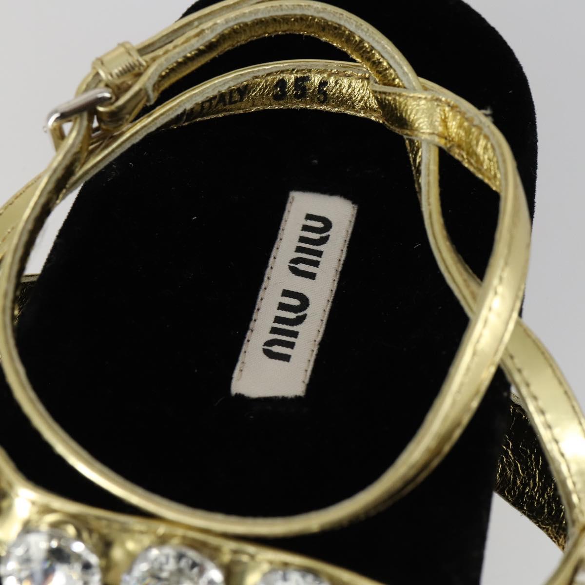 Miu Miu Sandals Leather Suede Black Auth bs32095