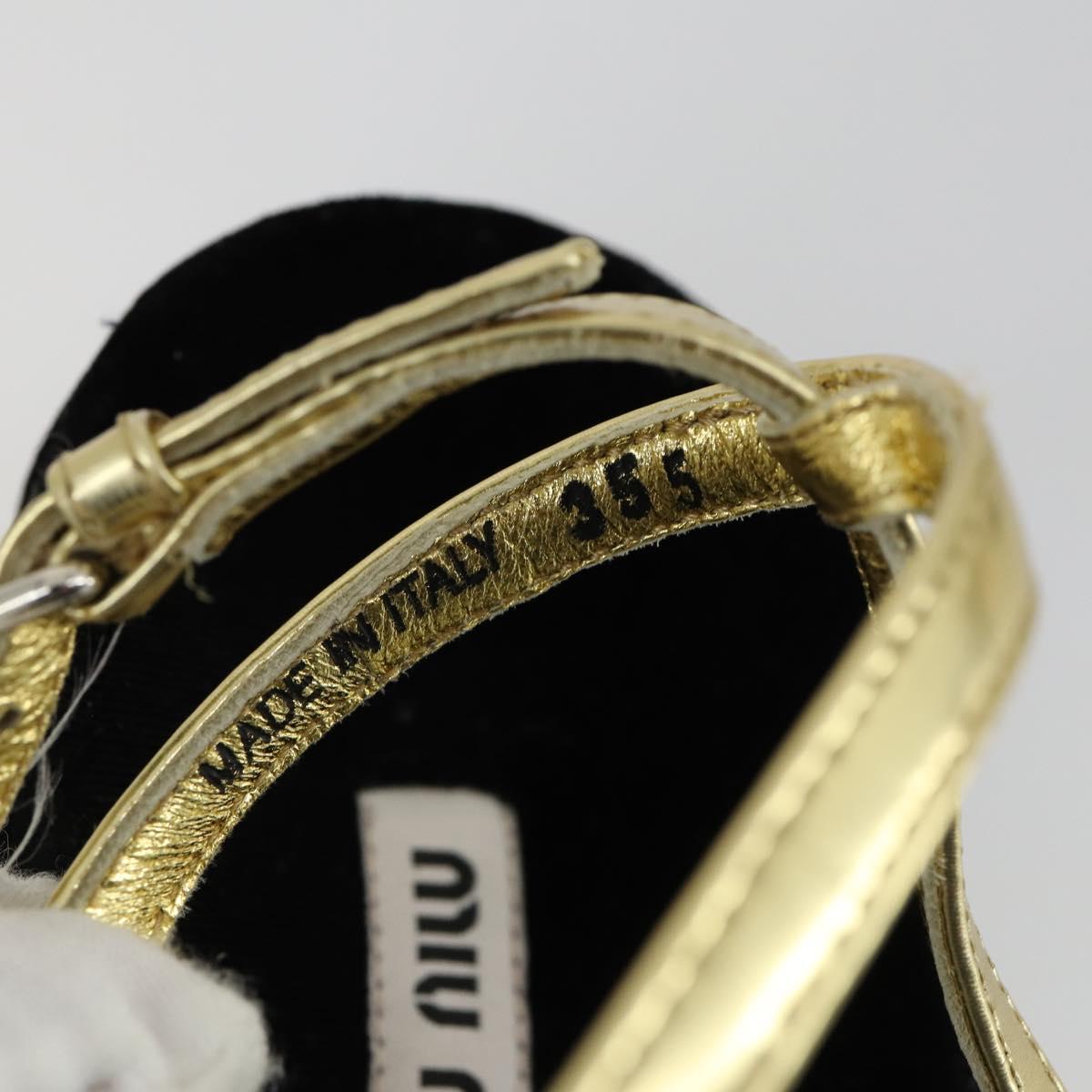 Miu Miu Sandals Leather Suede Black Auth bs32095