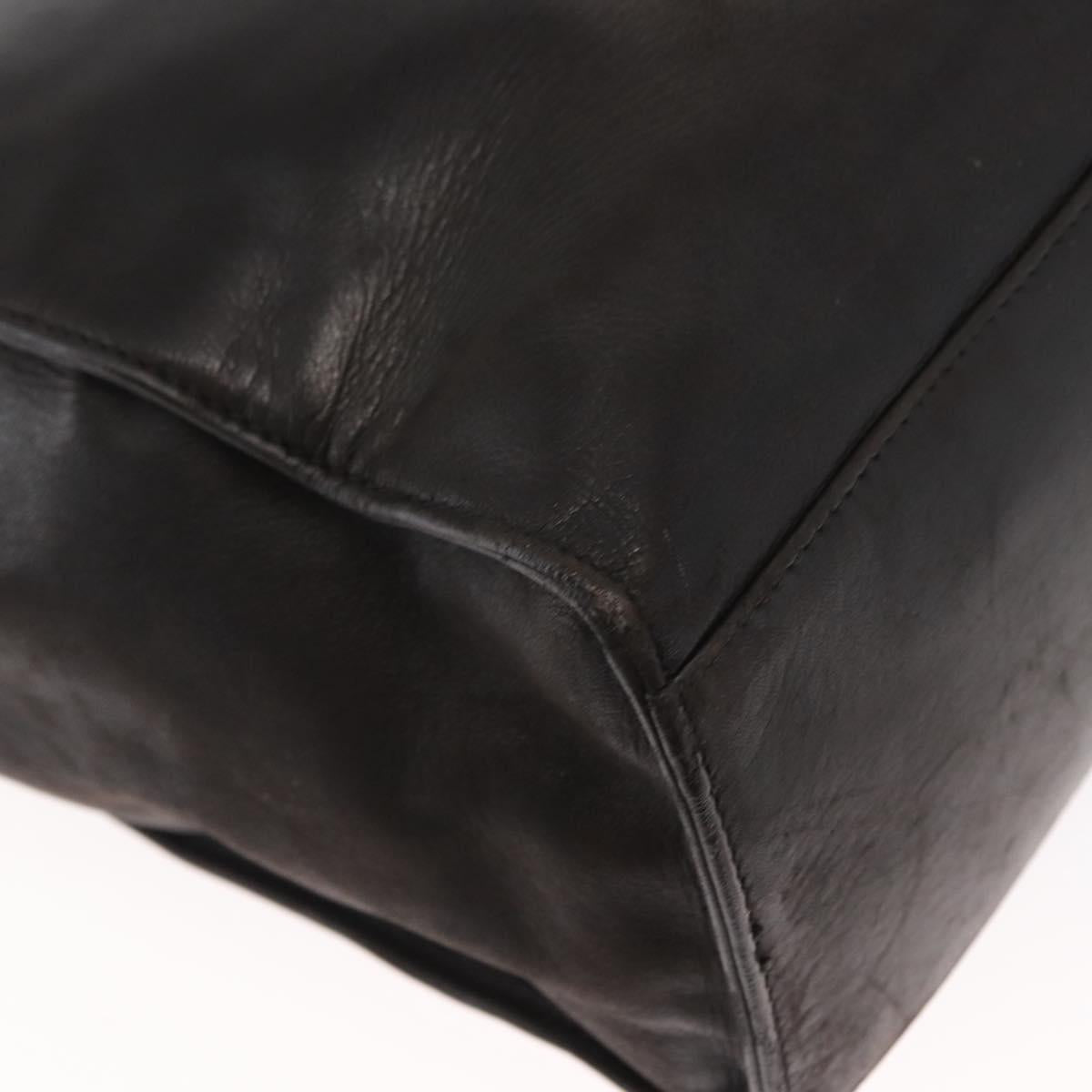 CHANEL Matelasse Tote Bag Lamb Skin Brown Gold CC Auth bs32114