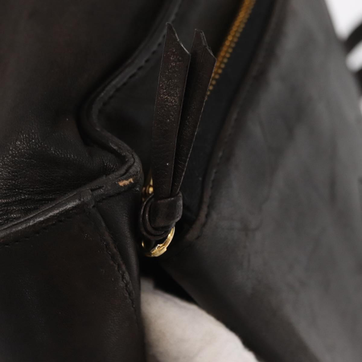 CHANEL Matelasse Tote Bag Lamb Skin Brown Gold CC Auth bs32114