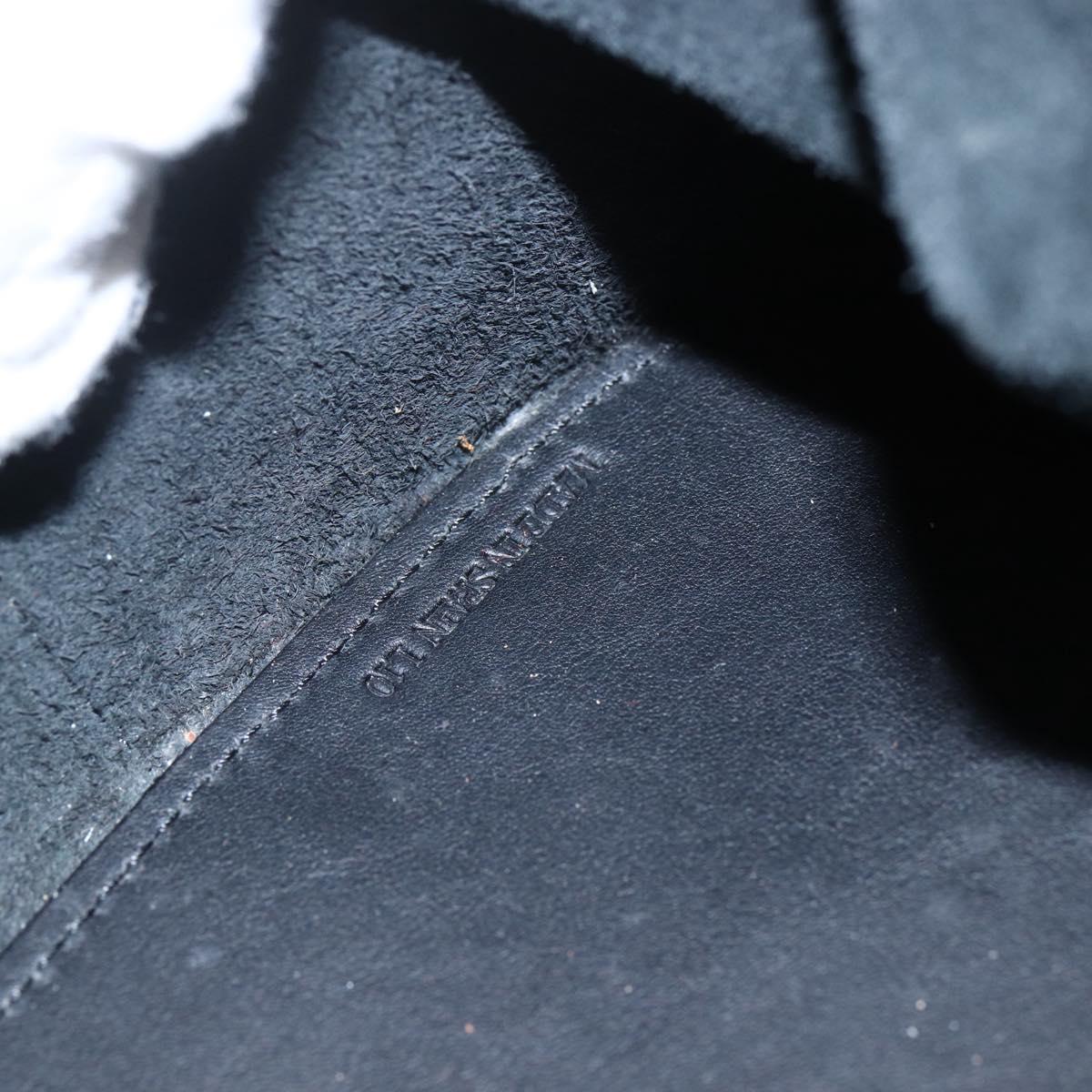 LOEWE Shoulder Bag Leather Black Silver Auth bs32120