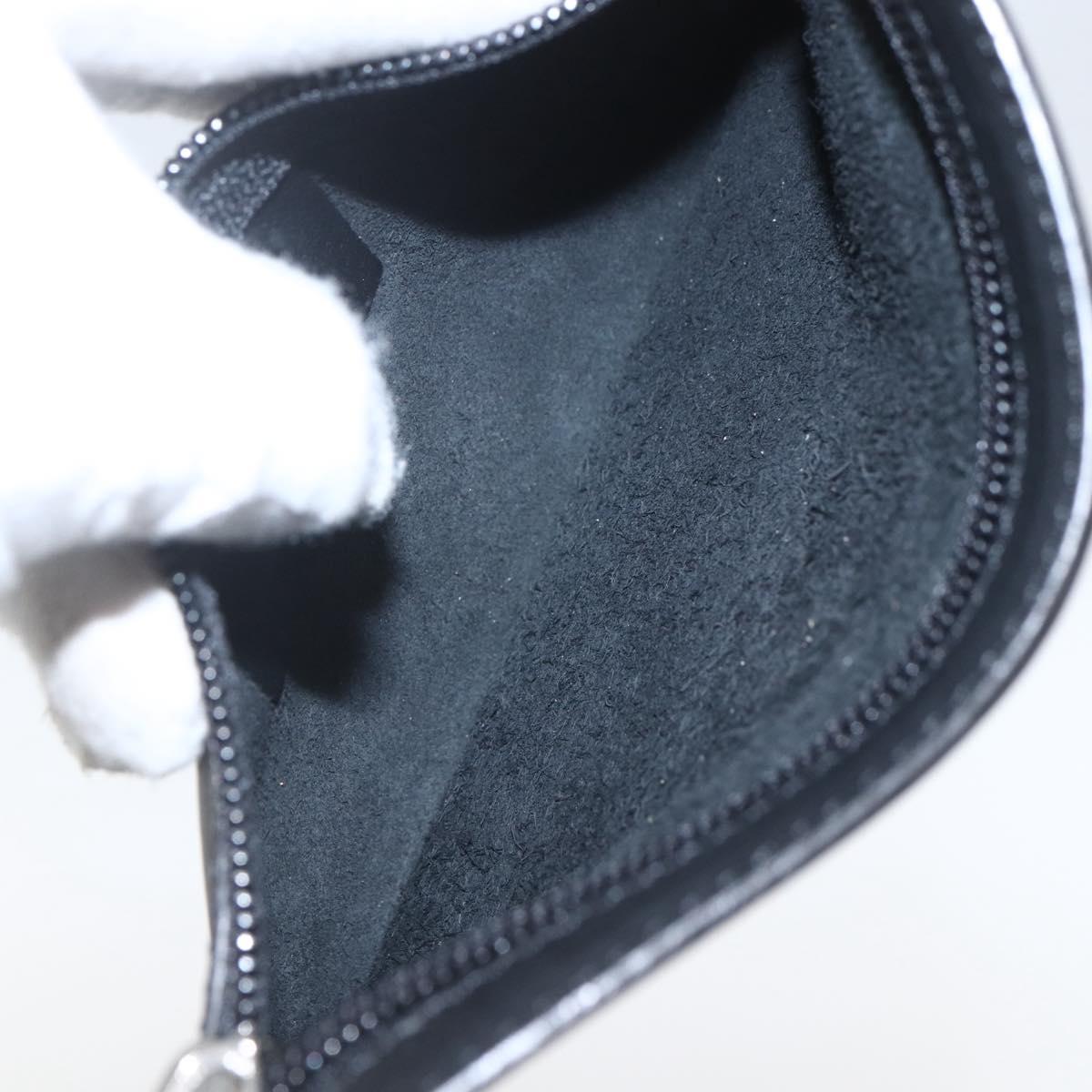 LOEWE Shoulder Bag Leather Black Silver Auth bs32120