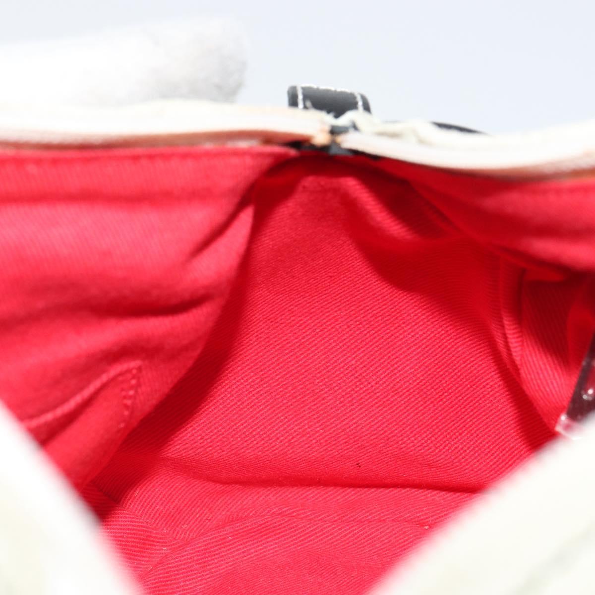 LOEWE Amazonas Hand Bag Leather White Silver Auth bs32121