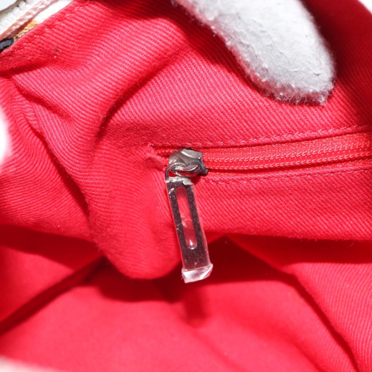 LOEWE Amazonas Hand Bag Leather White Silver Auth bs32121