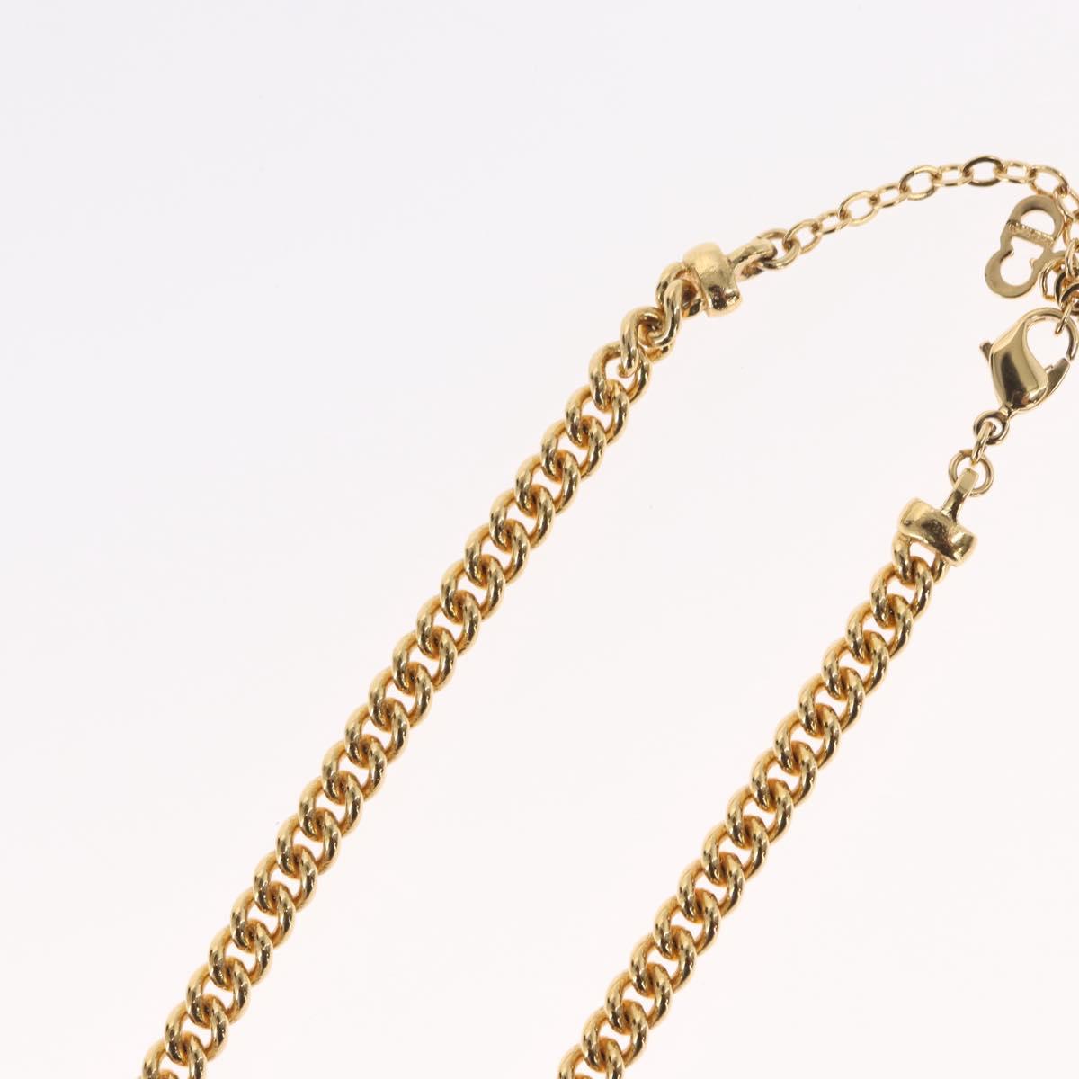 Christian Dior Necklace metal Gold Auth bs32130