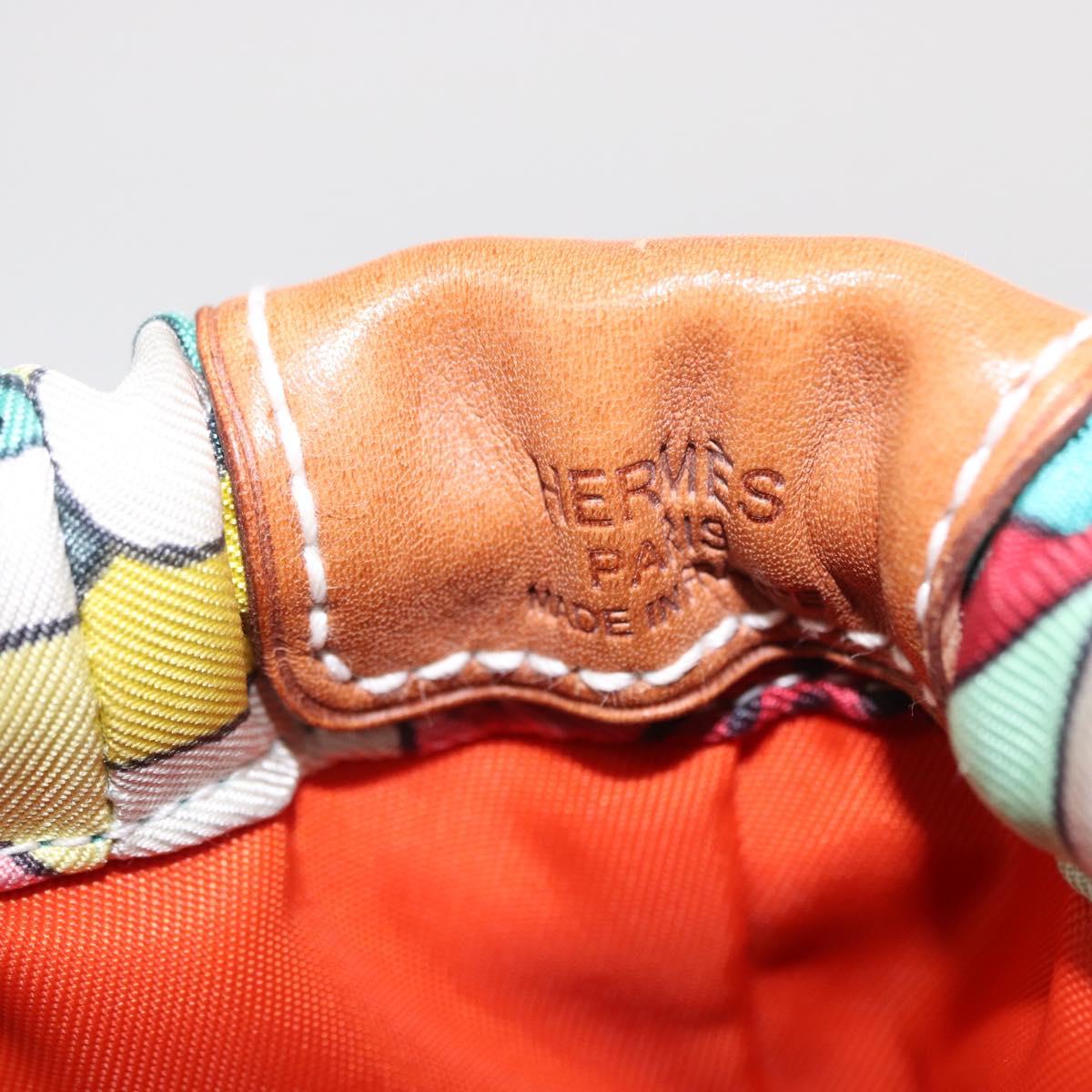 HERMES Foolby 20 Pouch Nylon Multicolor Auth bs32133
