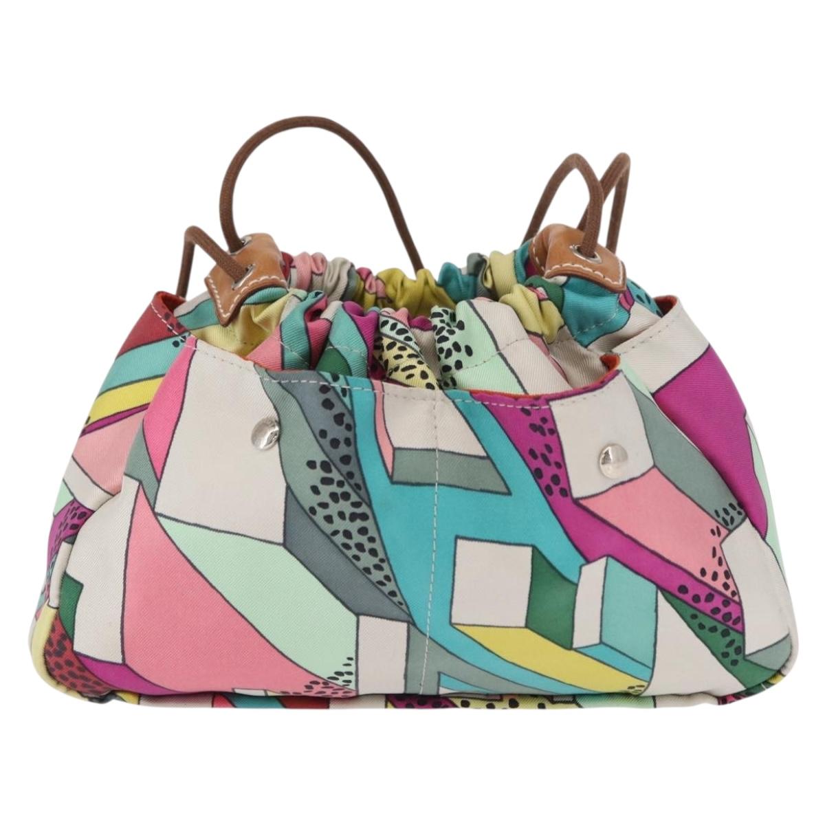 HERMES Foolby 20 Pouch Nylon Multicolor Auth bs32133