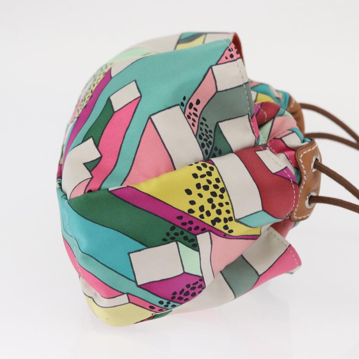 HERMES Foolby 20 Pouch Nylon Multicolor Auth bs32133