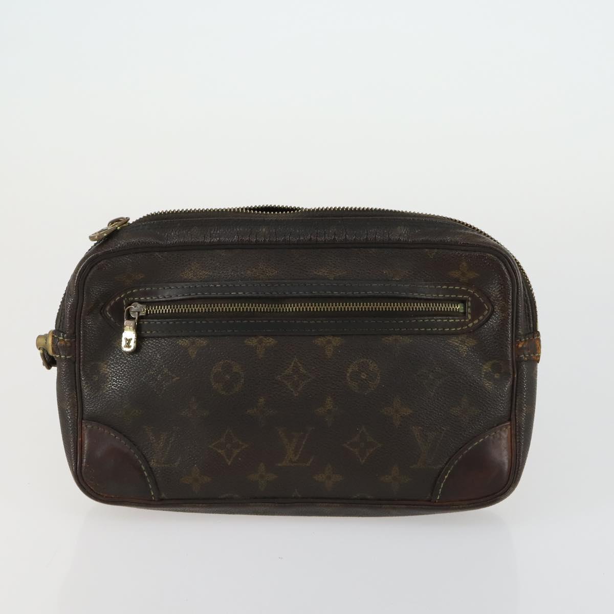 LOUIS VUITTON Monogram Clutch Bag 2 Set LV Auth bs32138