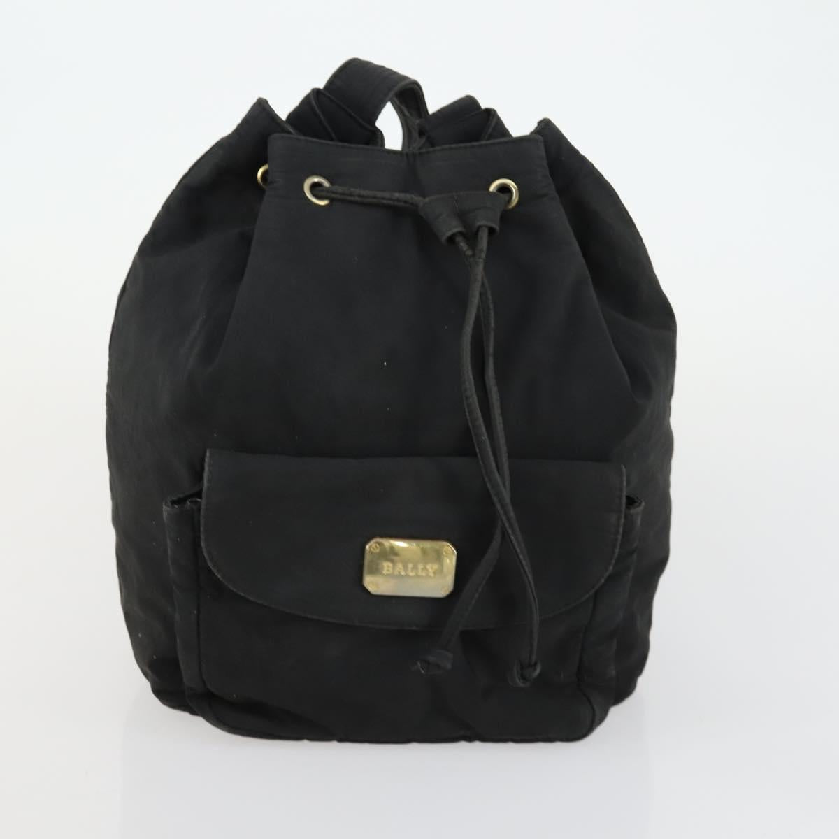 BALLY Shoulder Bag Nylon PVC 2 Set Black Auth bs32141
