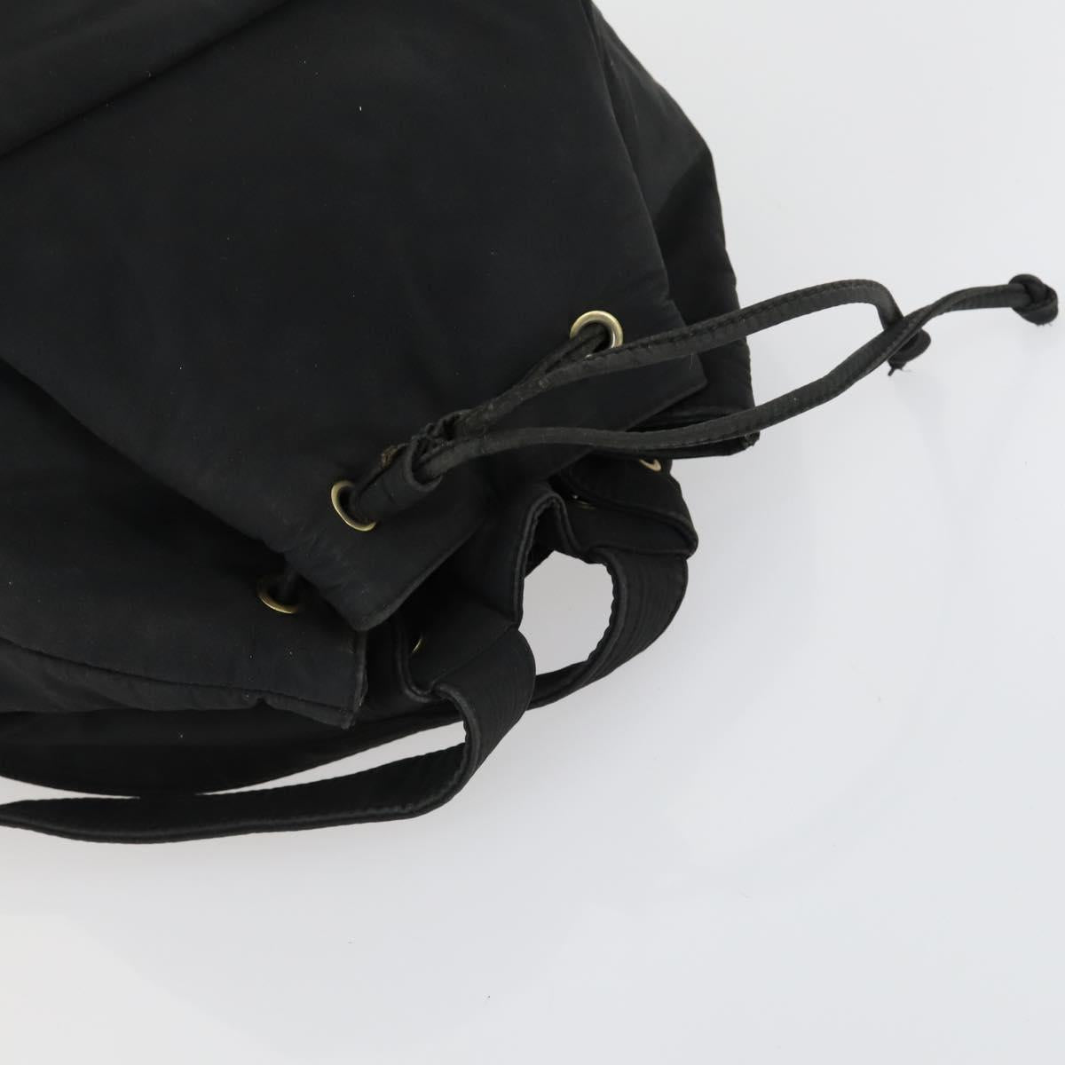 BALLY Shoulder Bag Nylon PVC 2 Set Black Auth bs32141