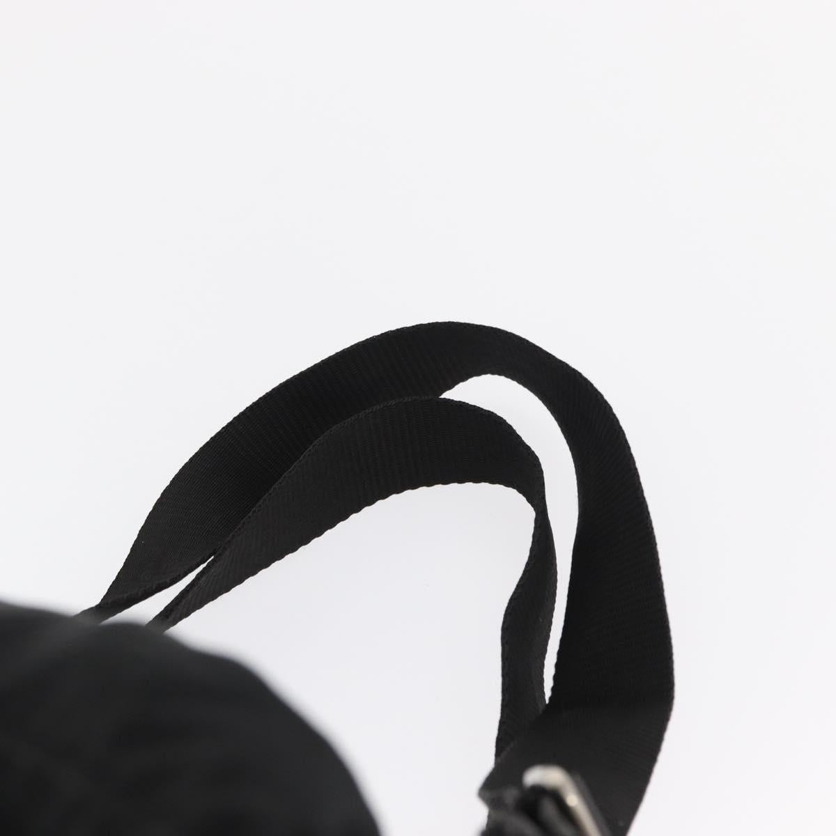PRADA Backpack Nylon Black Silver Auth bs32149