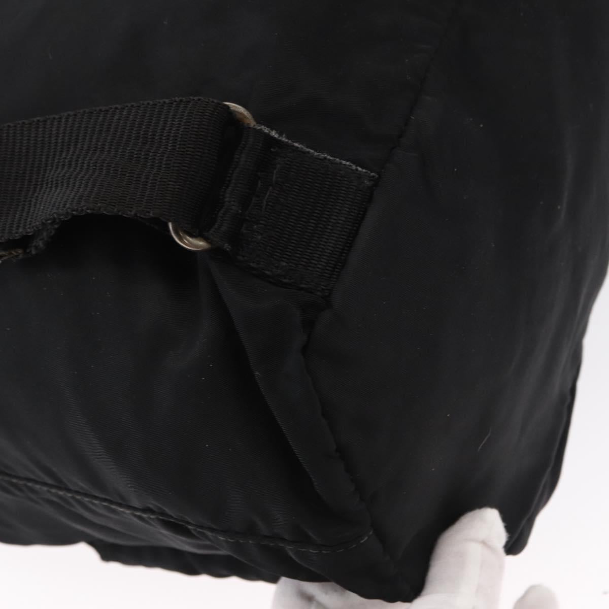 PRADA Backpack Nylon Black Silver Auth bs32149
