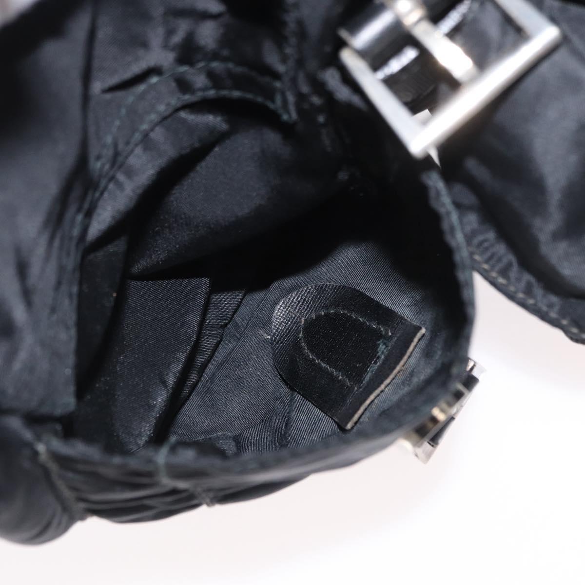 PRADA Backpack Nylon Black Silver Auth bs32149