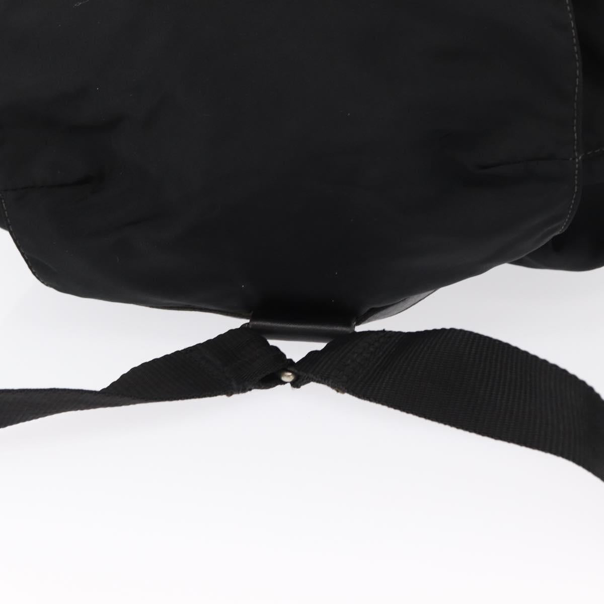 PRADA Backpack Nylon Black Silver Auth bs32149