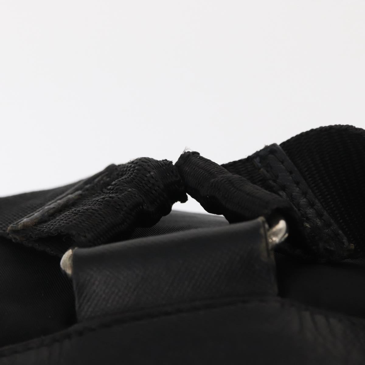 PRADA Backpack Nylon Black Silver Auth bs32149