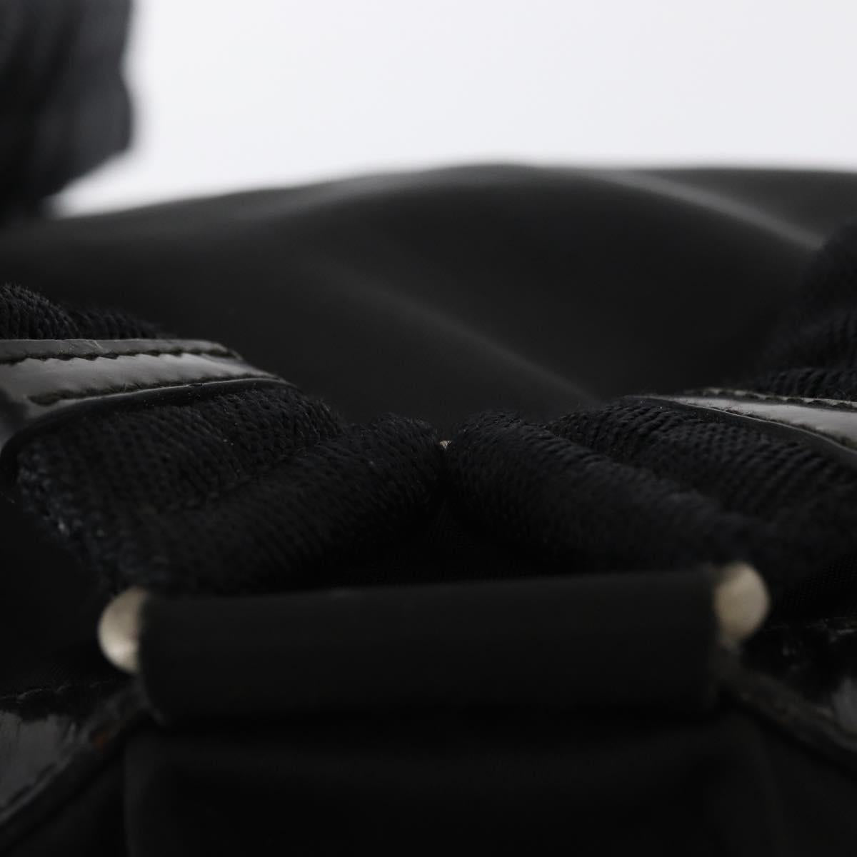 PRADA Backpack Nylon Black Silver Auth bs32150