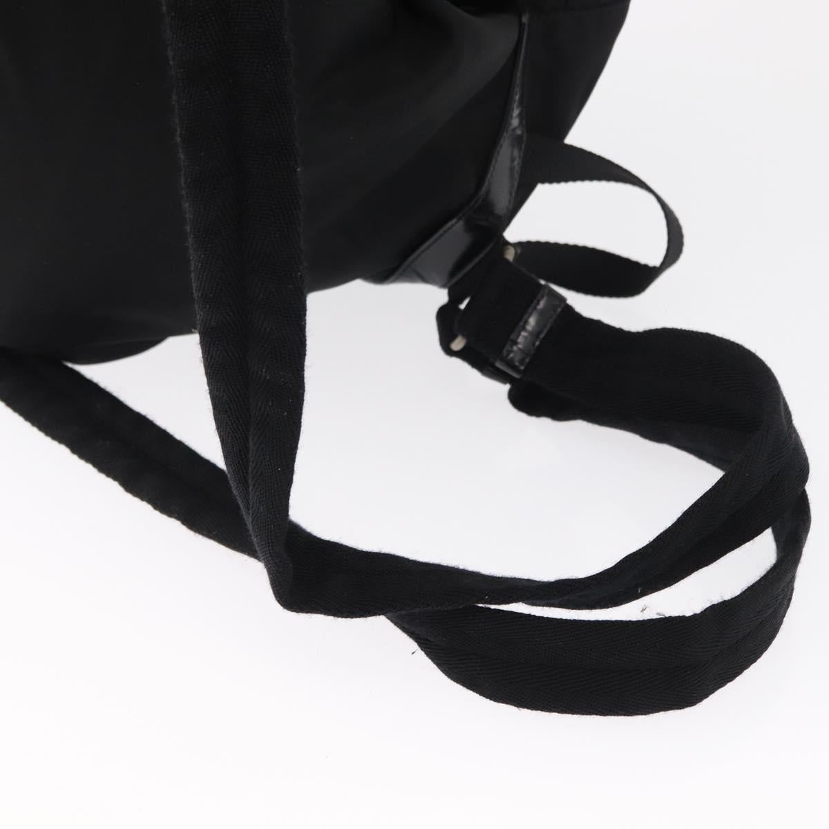 PRADA Backpack Nylon Black Silver Auth bs32150