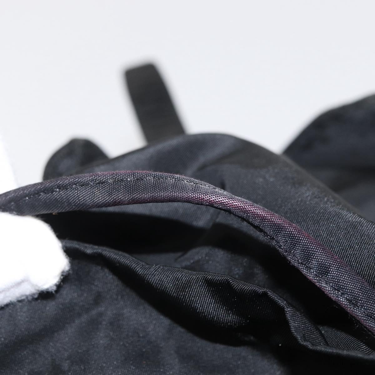 PRADA Backpack Nylon Black Silver Auth bs32150