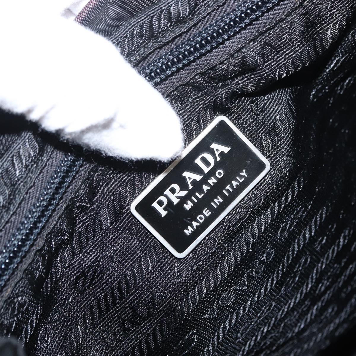 PRADA Backpack Nylon Black Silver Auth bs32150