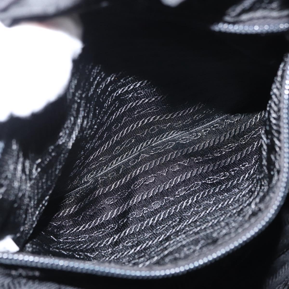 PRADA Backpack Nylon Black Silver Auth bs32150