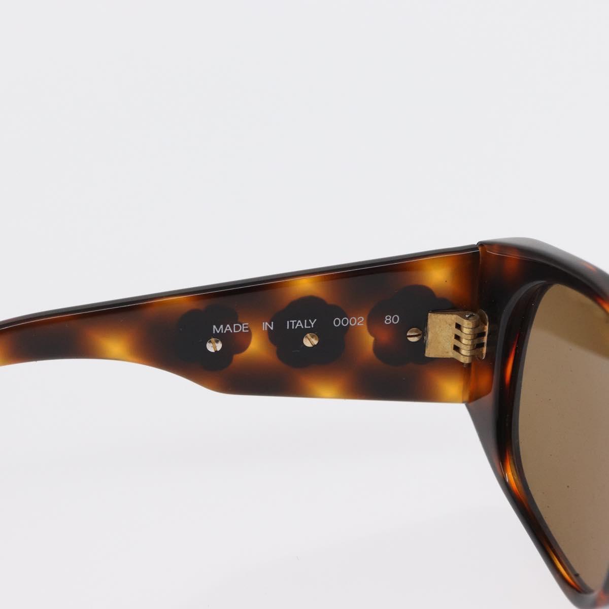 CHANEL Sunglasses plastic Brown CC Auth bs32160