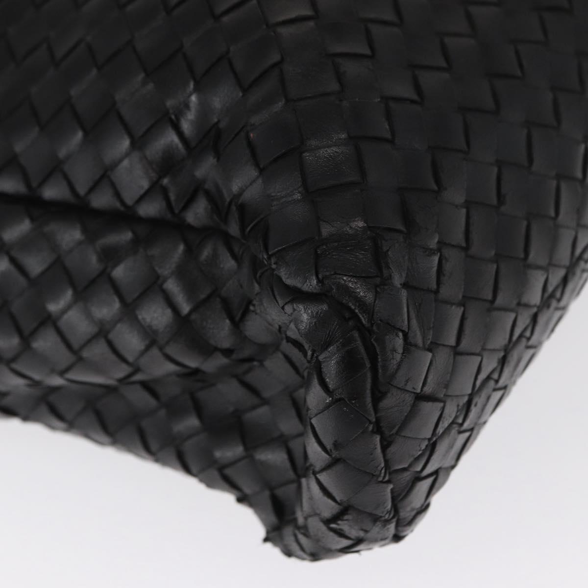 BOTTEGA VENETA INTRECCIATO Business Bag Leather Black 113095 Auth bs32187