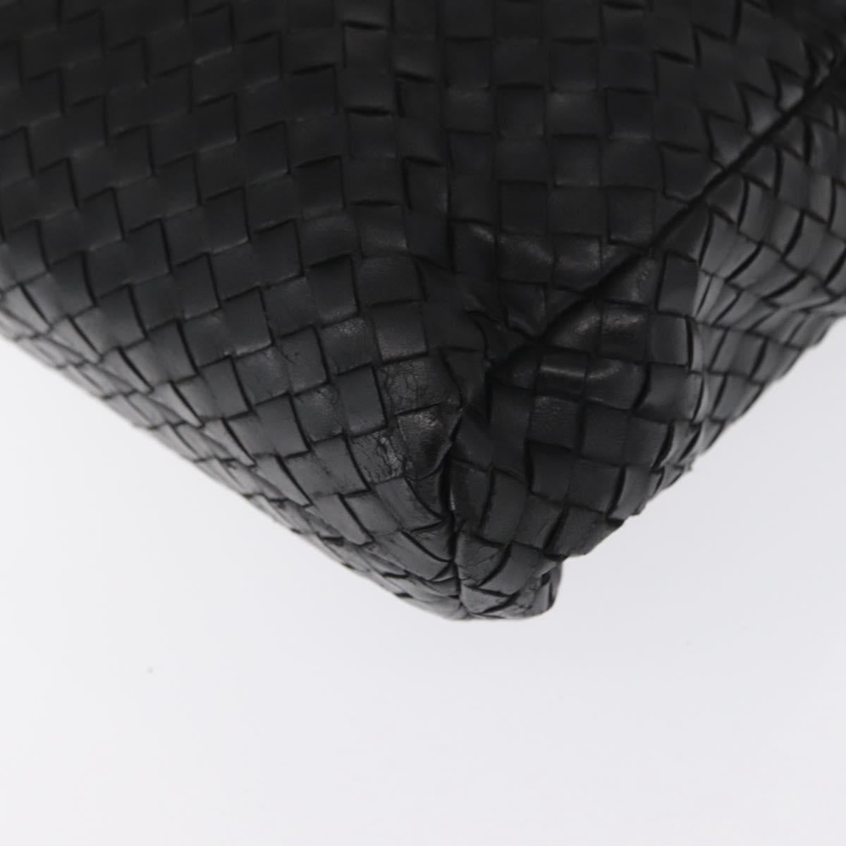 BOTTEGA VENETA INTRECCIATO Business Bag Leather Black 113095 Auth bs32187