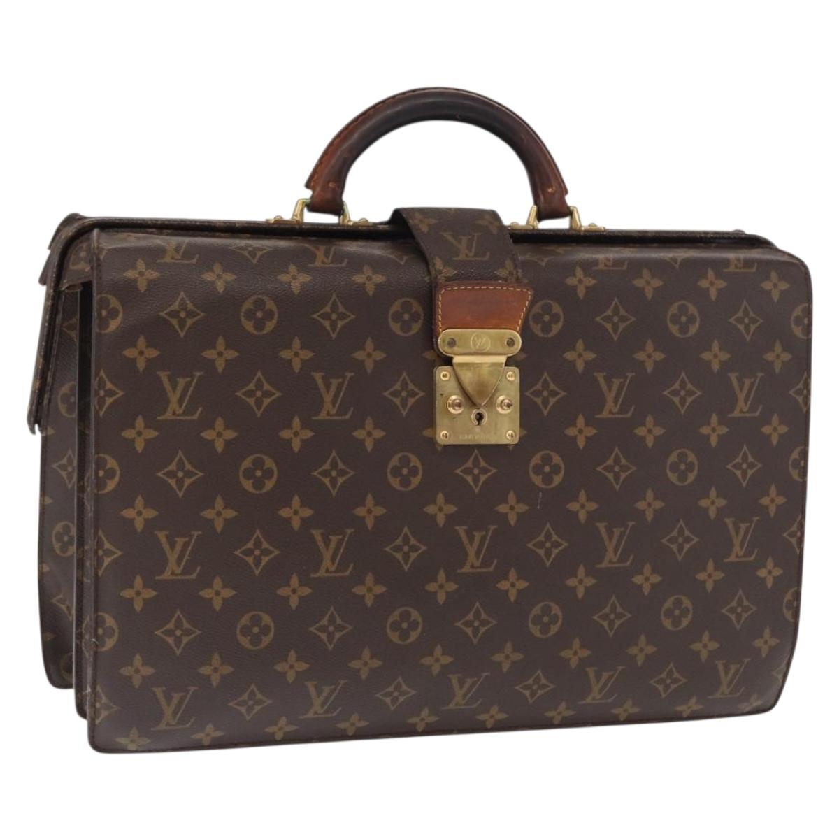 LOUIS VUITTON Monogram Serviette Fermoir Business Bag M53305 LV Auth bs32213